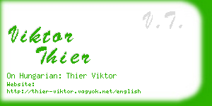 viktor thier business card